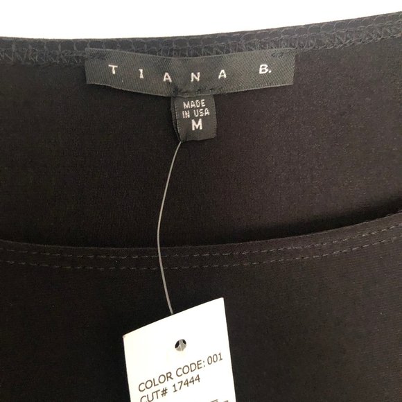 Tiana B. 3/4 Sleeves Solid Dress w/Beaded Trim - Picture 6 of 8